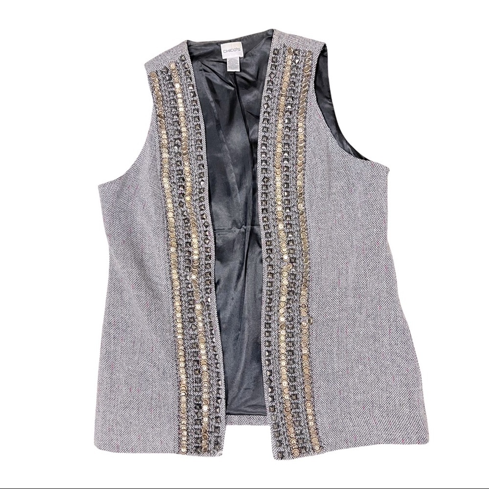 CHICOS Wool Blend Vest
